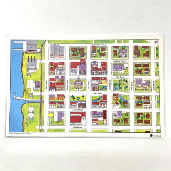 Lot Of 7 Nystrom Plastic Placemats 1988 Education 17”x11” Farm City Land Herff - Picture 2 of 11